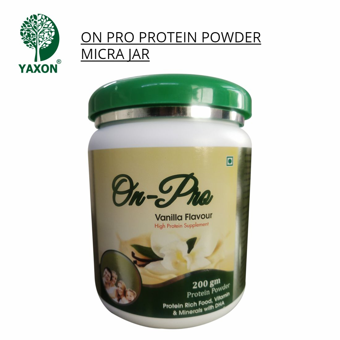 YAXON ON PRO Vanilla Protein Powder Micra Jar